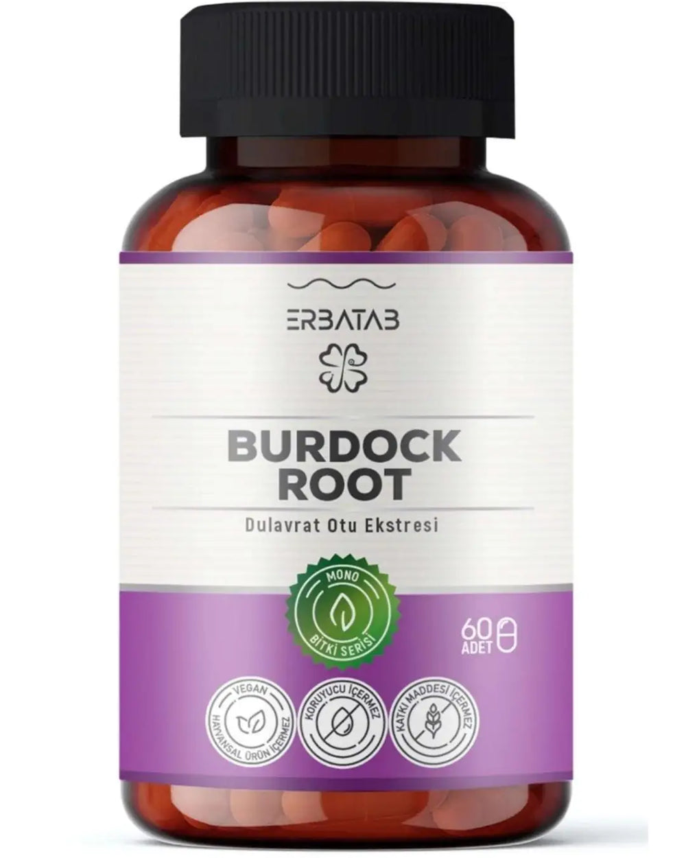 Erbatab Burdock Root Extract Herbal Supplement 60 Capsules