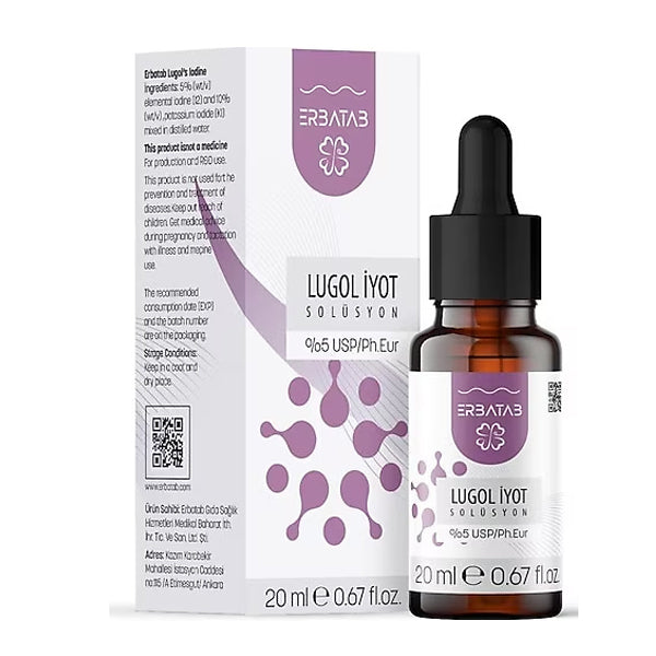 Erbatab Lugol Iodine 5% Solution for Topical Use 20 ml