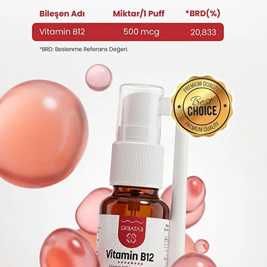 Erbatab Methylcobalamin B12 Spray Active Vitamin Supplement 10 ml