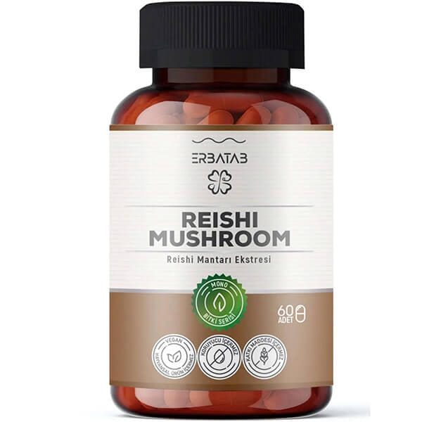 Erbatab Reishi Mushroom Extract Dietary Supplement 60 Capsules