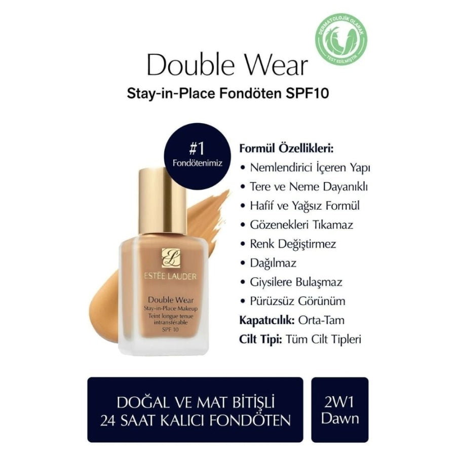 Estee Lauder Double Wear Foundation Matte Finish 2W1 Dawn 30ml