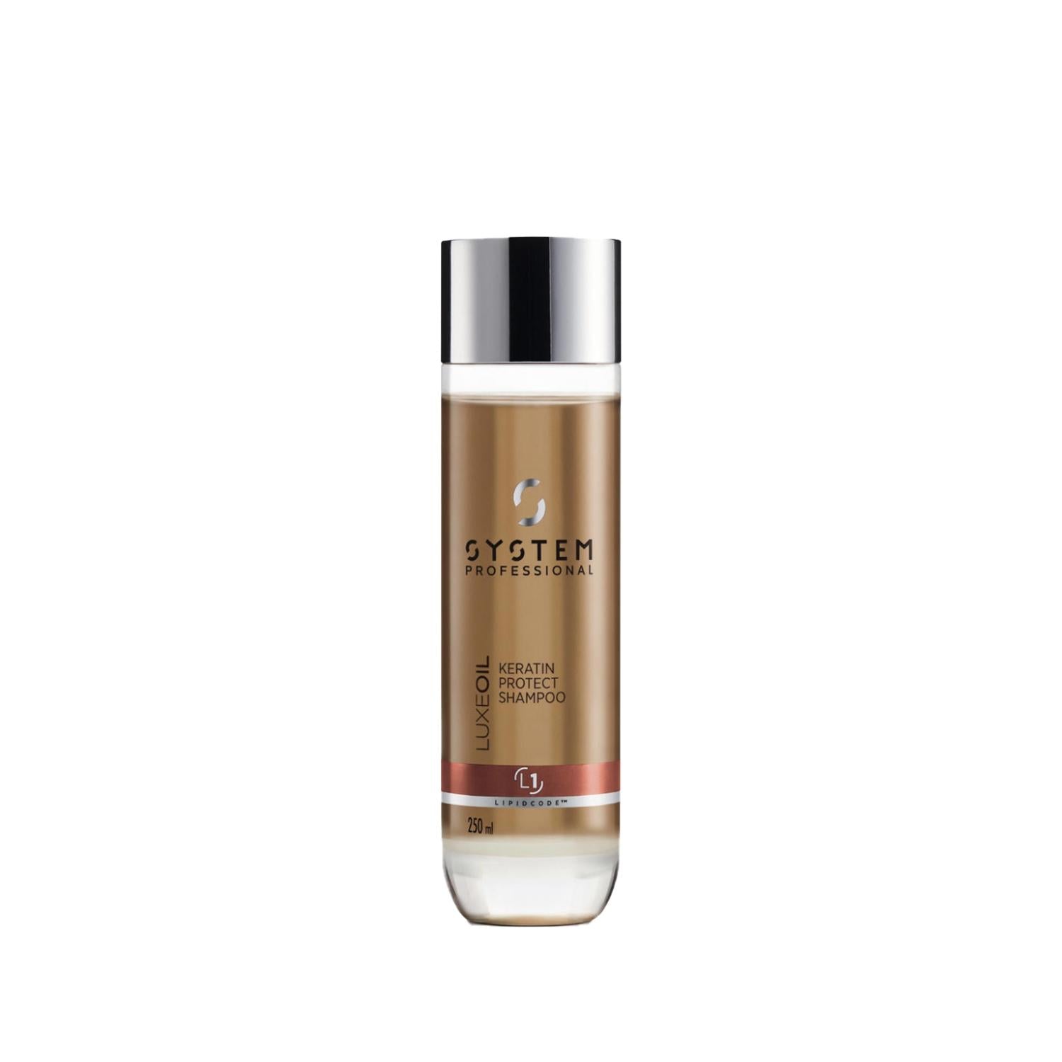 Wella System Professional Luxe Oil Keratin Protective Shampoo - Nourishes & Protects Hair, 250ml Wella Keratin Shampoo for Damaged Hair Keratin Protective Shampoo, Wella System Professional, Luxe Oil Shampoo, Professional Hair Care, Hair Protection Shampoo, Nourishing Shampoo, Protective Shampoo, Salon Quality Hair Care, Hair Care Products, Keratin Hair Care, Luxe Oil Hair Care