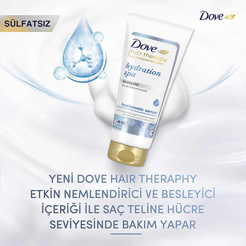 Dove Hair Therapy Hydration Spa Conditioner: Hyaluronic Acid Treatment for Deep Hydration, Dry & Damaged Hair Repair Dove Hair Therapy: Hydrating Conditioner for Dry, Damaged Hair hair conditioner, hyaluronic acid hair treatment, moisturizing hair cream, dry hair treatment, nourishing hair conditioner, deep hydration hair care, Dove hair products, saç kremi, nemlendirici saç kremi, hair therapy, dry hair, damaged hair, hair hydration, moisturizing, nourishing, hair care, healthy hair, strong hair, beautiful