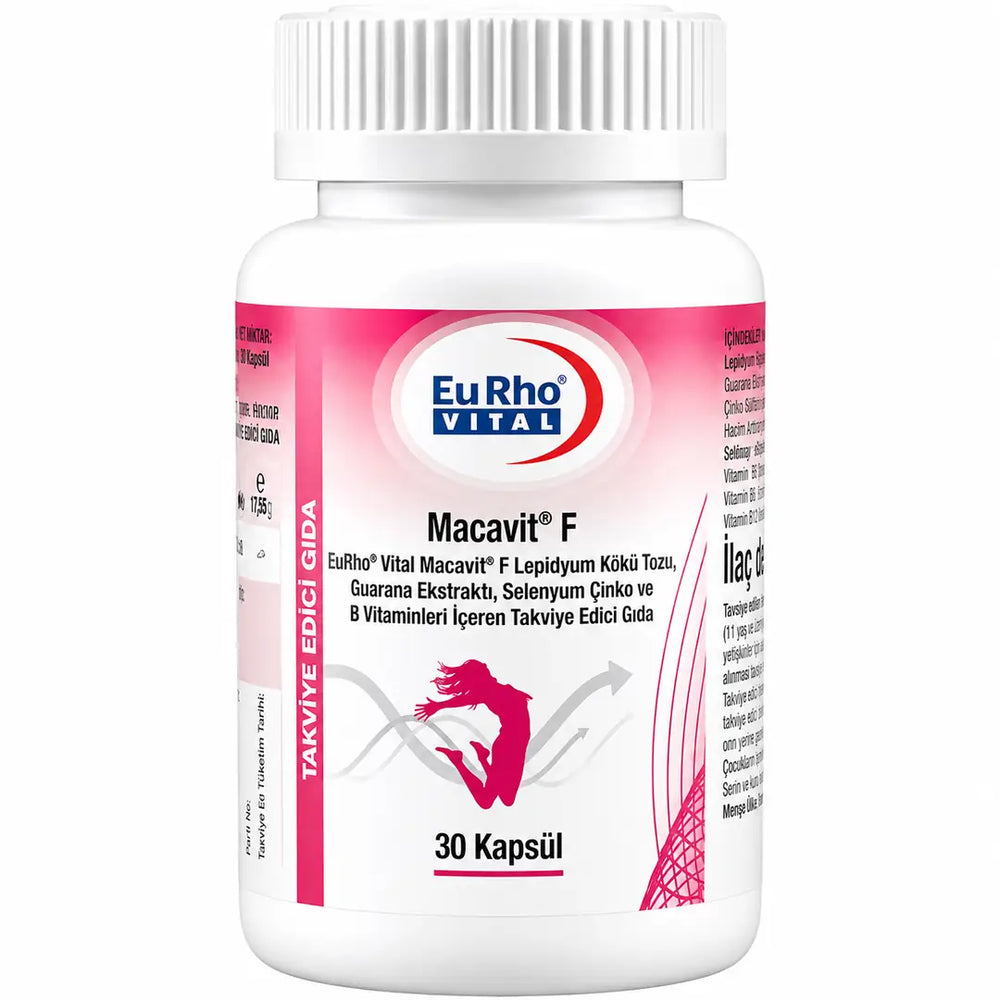 Eurho Vital Macavit F Maca & Guarana Supplement 30 Capsules