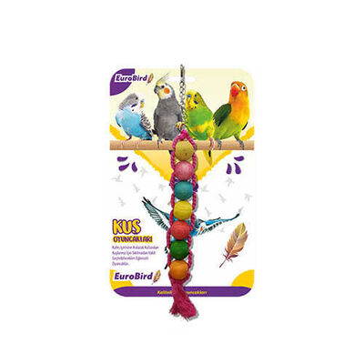 EuroBird Beaded Bird Toy for Mental Stimulation and Play