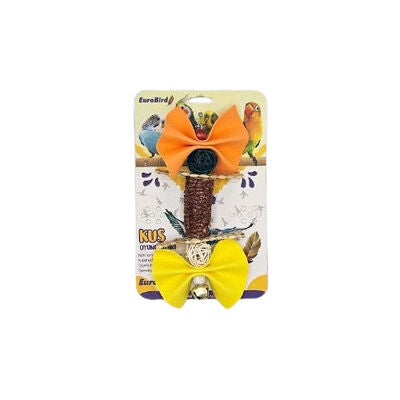 EuroBird Bird Toy with Bells Felt Balls and Natural Cob 5-Piece Set