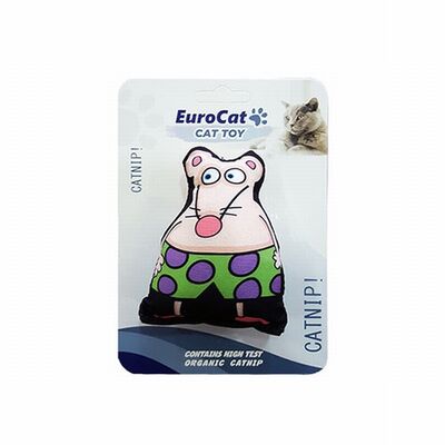 EuroCat Super Mouse Cat Toy Soft Plush Design White 9.5cm