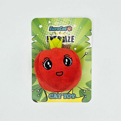 EuroCat Plush Tomato Cat Toy Soft Interactive Play 1 pc