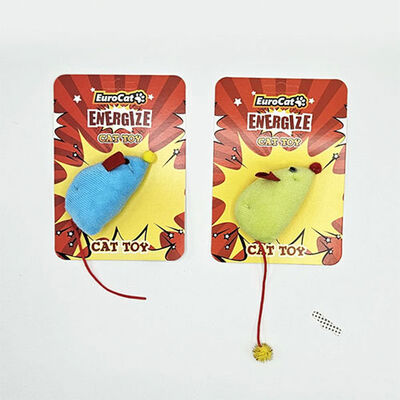 EuroCat Plush Mouse Cat Toy for Natural Hunting Play
