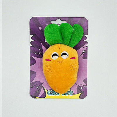 EuroCat Plush Carrot Cat Toy for Active Play and Mental Stimulation