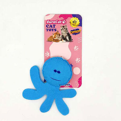 EuroCat Plush Octopus Cat Toy for Active Play