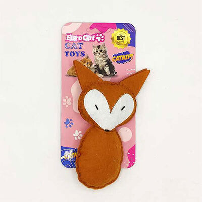 EuroCat Plush Fox Cat Toy Stimulating Playmate
