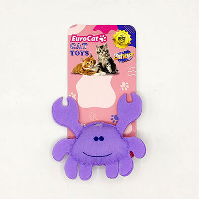 EuroCat Plush Crab Cat Toy Soft Interactive Playmate