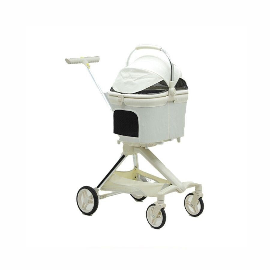 Eurodog Foldable Pet Stroller for Dogs White 66x52x110 cm