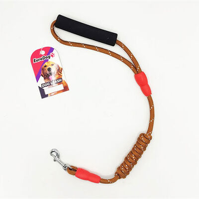 Eurodog Reflective Brown Dog Leash Durable 8mm x 120cm