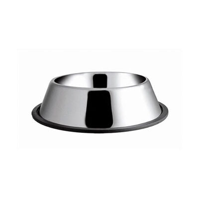EuroDog Stainless Steel Dog Bowl Durable Non-Slip Design 64 oz