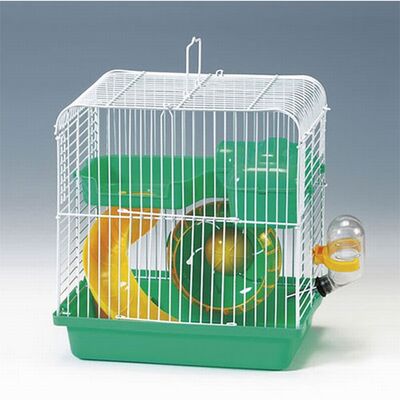 Eurogold Hamster Cage Green & White Compact Living Habitat 23x17x25cm