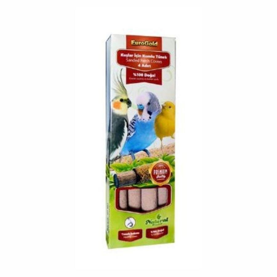 Eurogold Sanded Bird Perch Covers for Beak and Nail Care 4-Pack