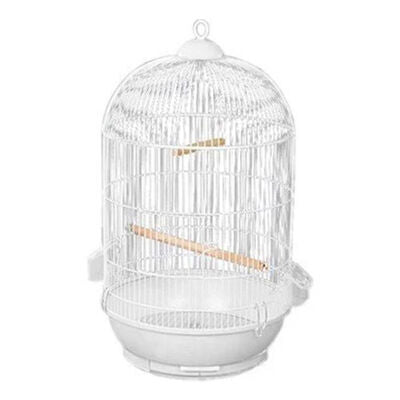 Eurogold Round Salon Bird Cage White Modern Design 42x77 cm