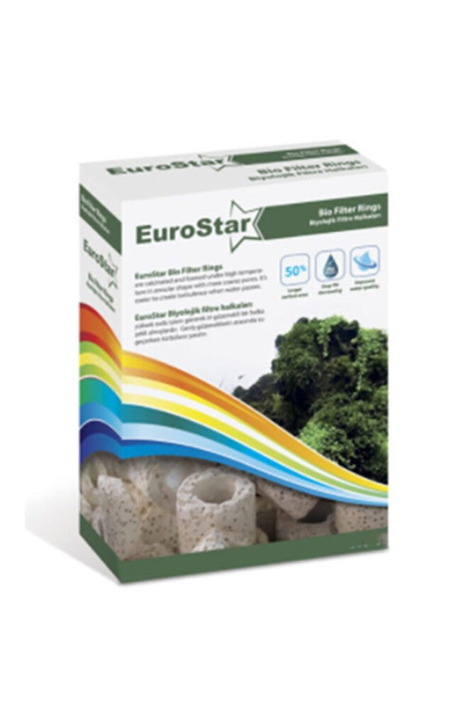 Eurostar Bio Filter Ring White Aquarium Media 500 ml