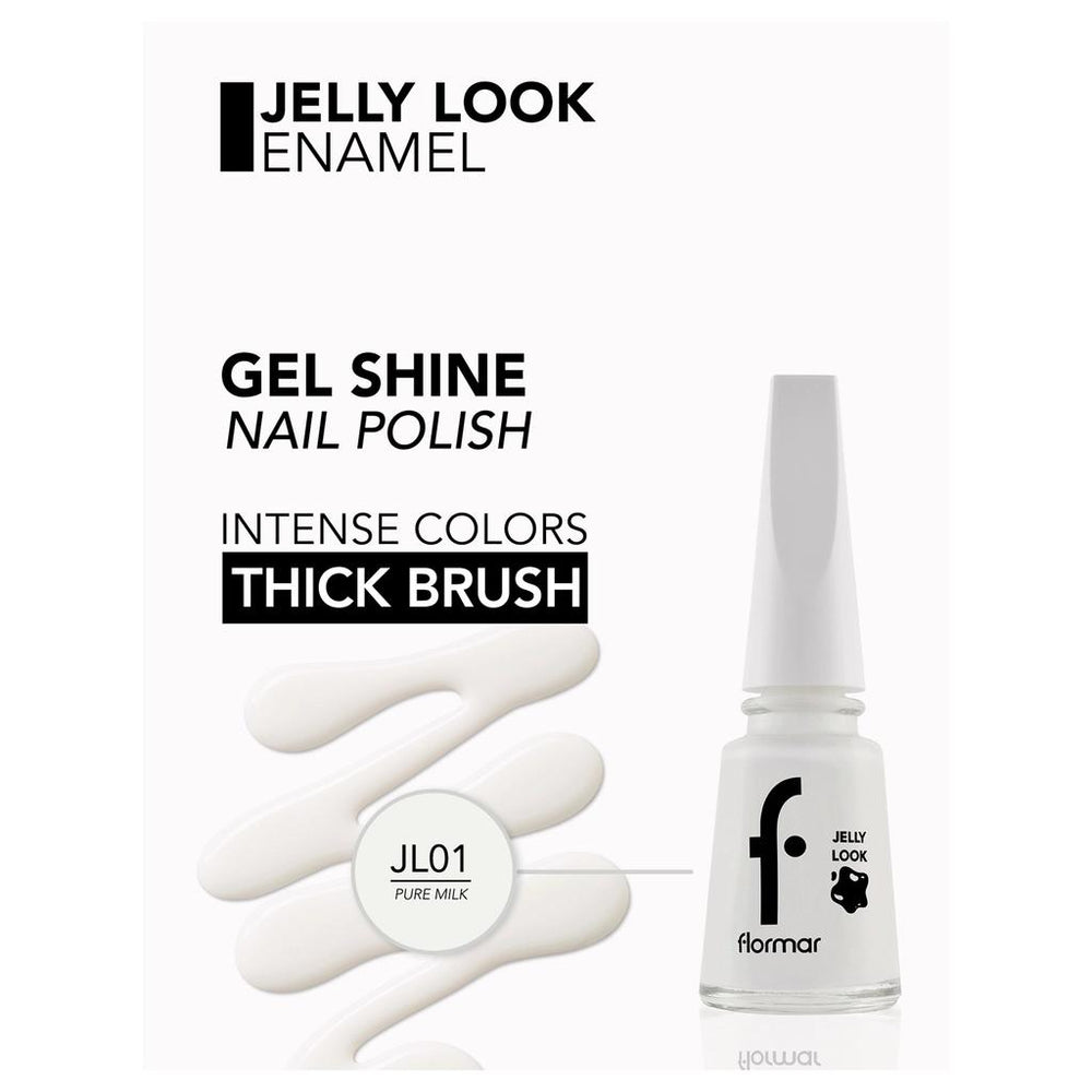 Flormar Jelly Look Nail Polish in JL01 Pure Milk 11ml