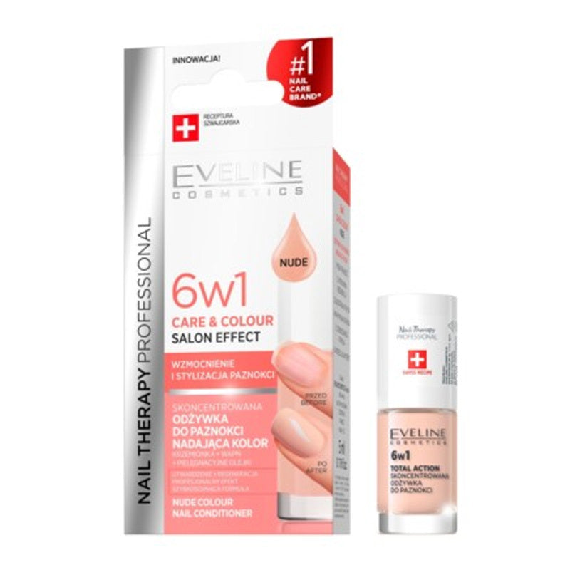 Eveline Cosmetics 6-in-1 Care & Colour Nail Treatment Nude 5ml