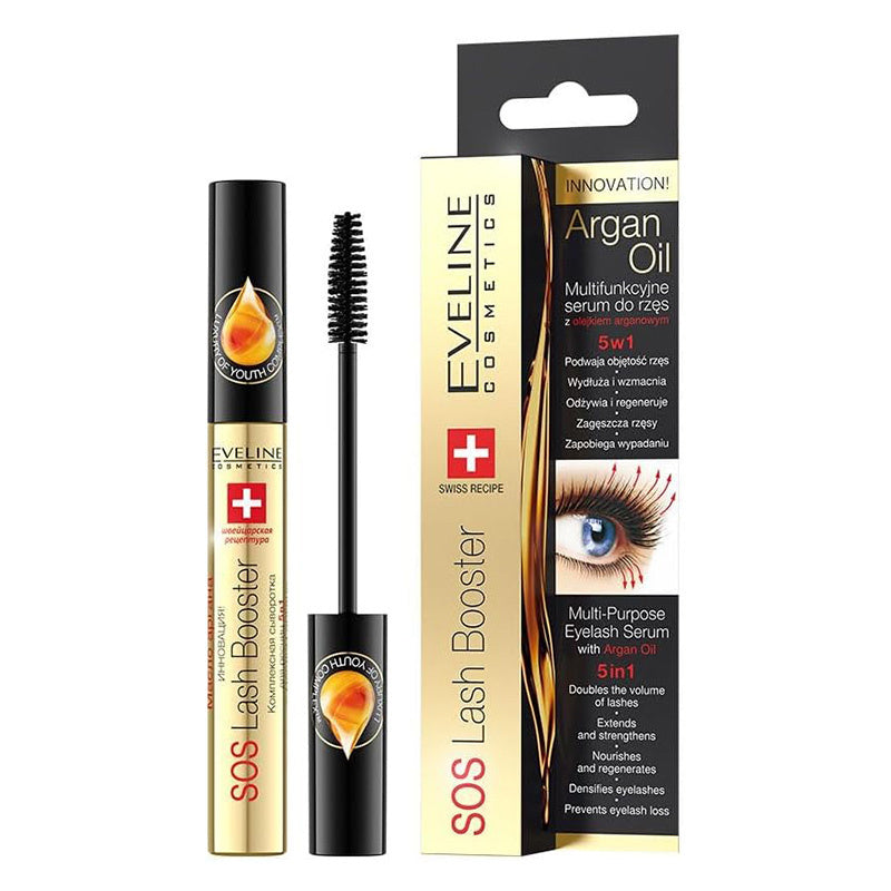 Eveline Cosmetics SOS Lash Booster Serum with Argan Oil 10 ml