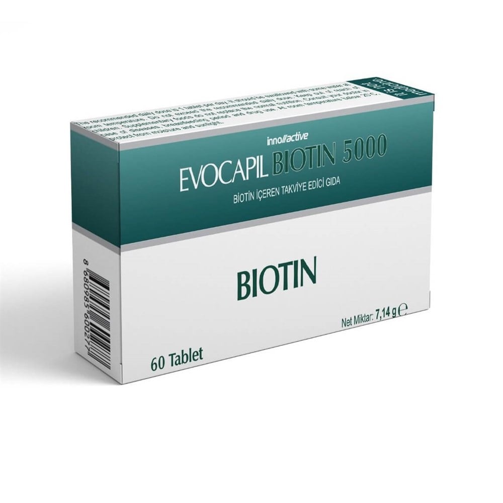 Evocapil Biotin 5000 mcg 60 Tablets