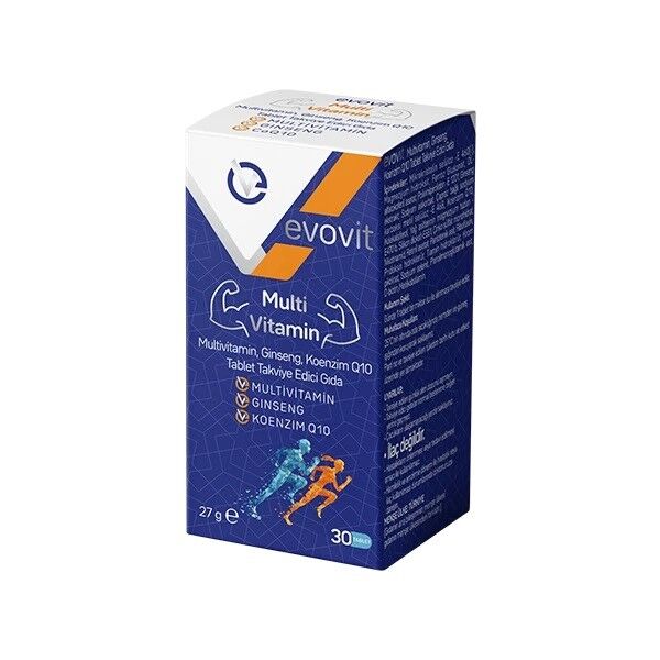 Evopharma Evovit Multivitamin with Ginseng & CoQ10 30 Tablets