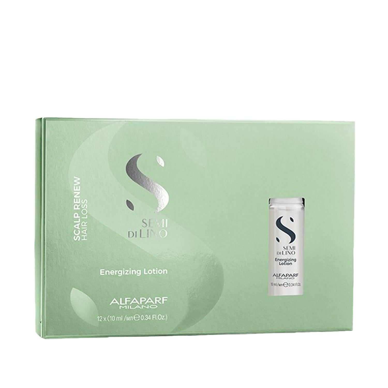 Alfaparf Semi Di Lino Scalp Renew Energizing Hair Loss Prevention Lotion - 12x10ml Alfaparf Semi Di Lino Scalp Renew Lotion for Hair Loss Hair loss prevention, Scalp energizing treatment, Alfaparf Semi Di Lino, Hair care products, Scalp Renew lotion, Hair growth stimulation, Thinning hair solution, Hair vitality enhancement