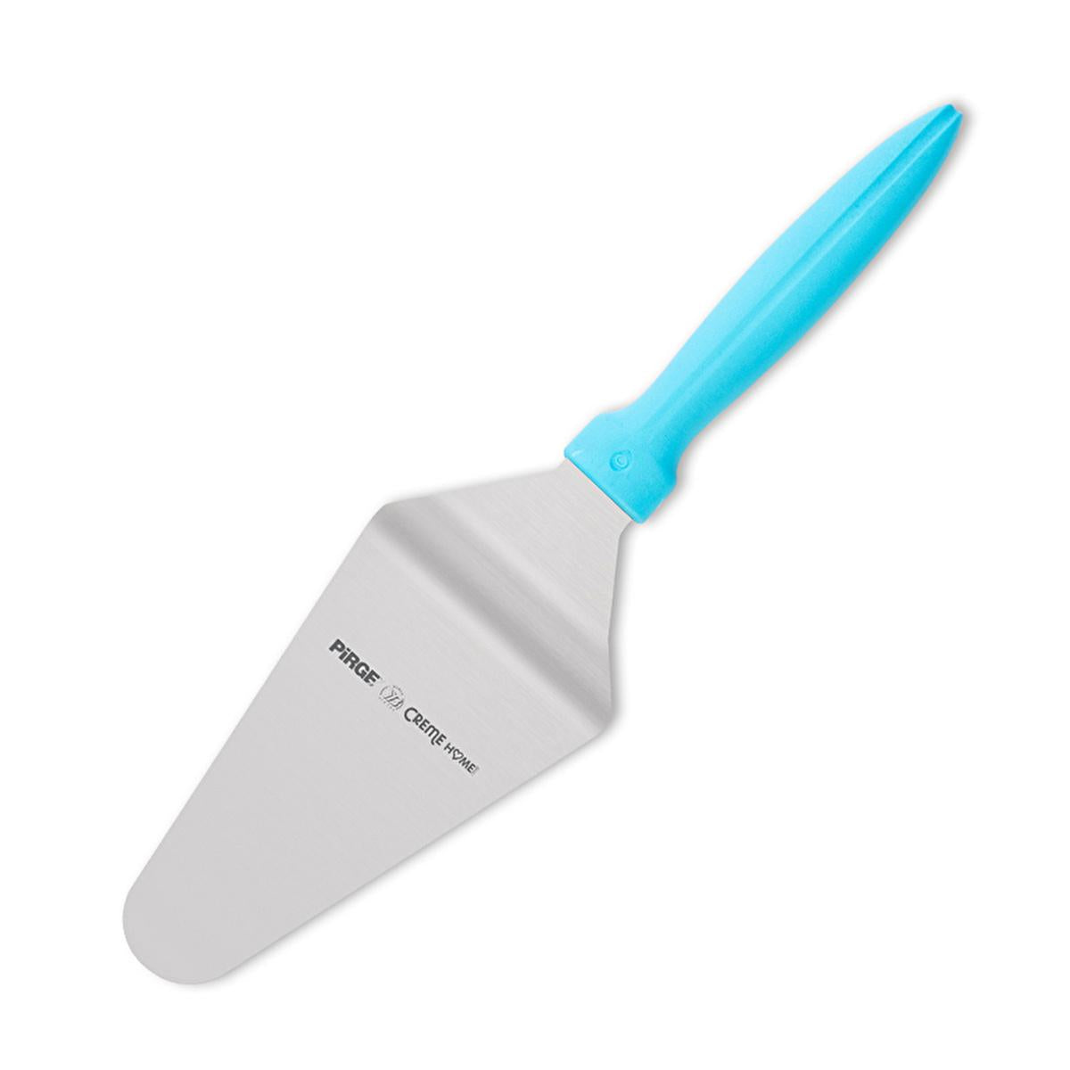 Pirge 16 cm Turquoise Pasta Server Spatula with Ergonomic Handle - Stainless Steel, Durable & Comfortable Pirge Turquoise Pasta Server Spatula - Ergonomic & Durable pasta server, turquoise kitchen utensil, stainless steel spatula, ergonomic handle spatula, 16 cm serving spatula, kitchen utensils, cooking essentials, pasta serving, durable spatula, comfortable grip