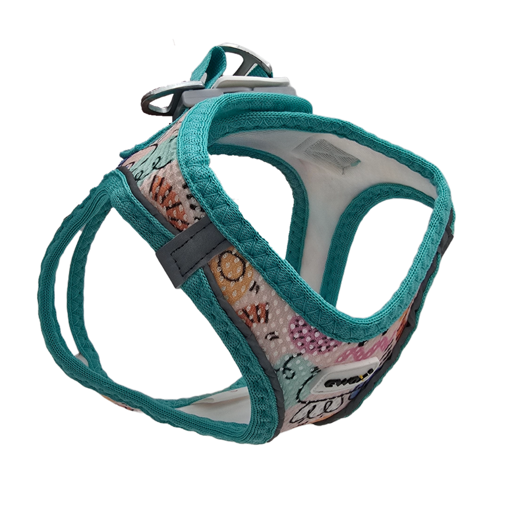 Ewox Air Mesh Sun Pattern Dog Harness Breathable 3XS