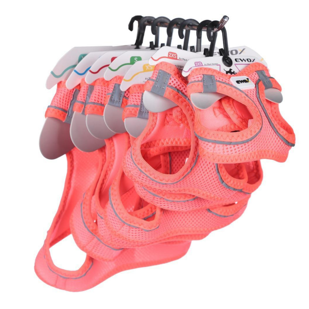 Ewox Air Mesh Pink Dog Harness Breathable Safety Design 3XS