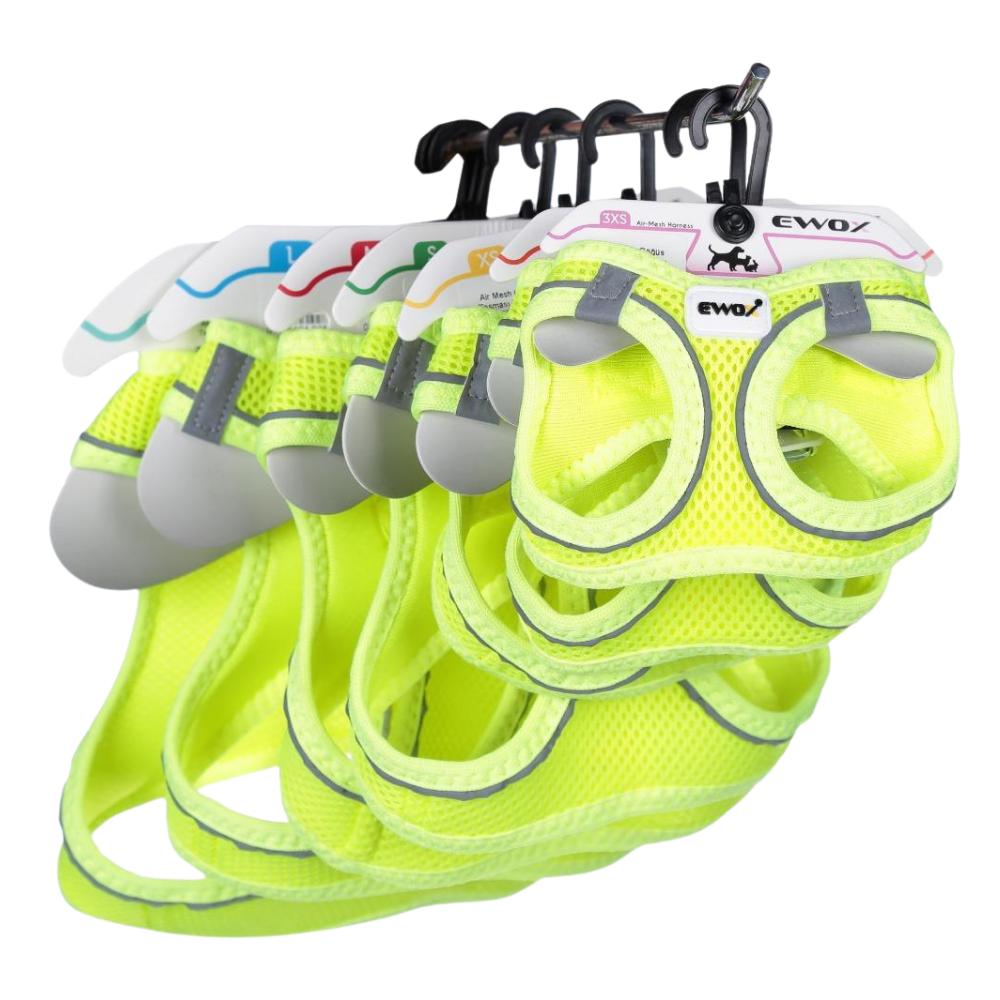 Ewox Air Mesh Yellow Dog Harness Breathable Safety Medium
