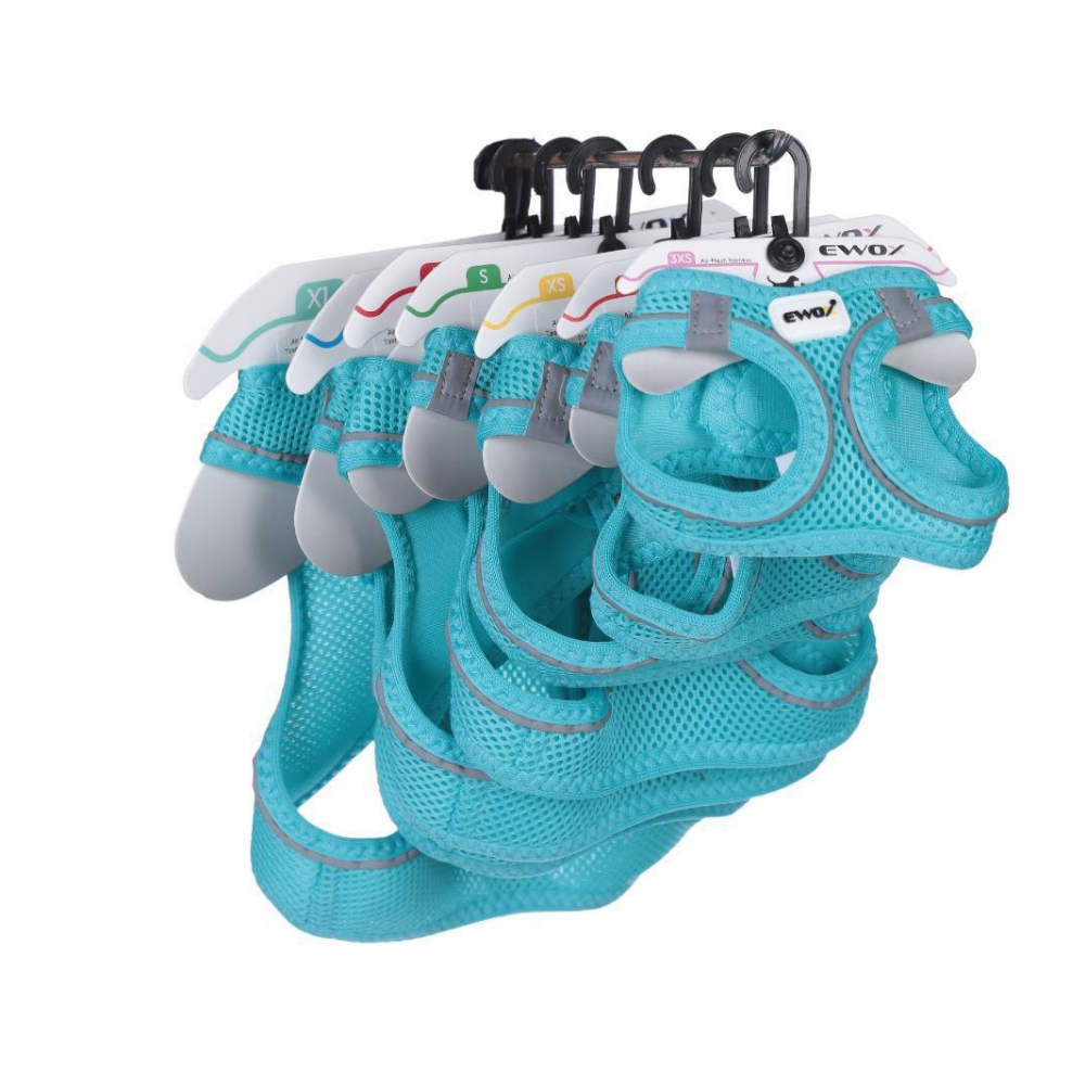 Ewox Air Mesh Turquoise Dog Harness Breathable Design 3XS