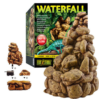 Exo Terra Pebble Waterfall Natural Habitat Decor 25.5x27x27 cm