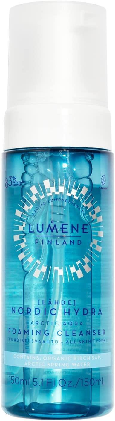 Lumene Nordic Hydra Arctic Agua Cleansing Foam - Gentle Facial Cleanser for All Skin Types with Arctic Spring - Cleanser