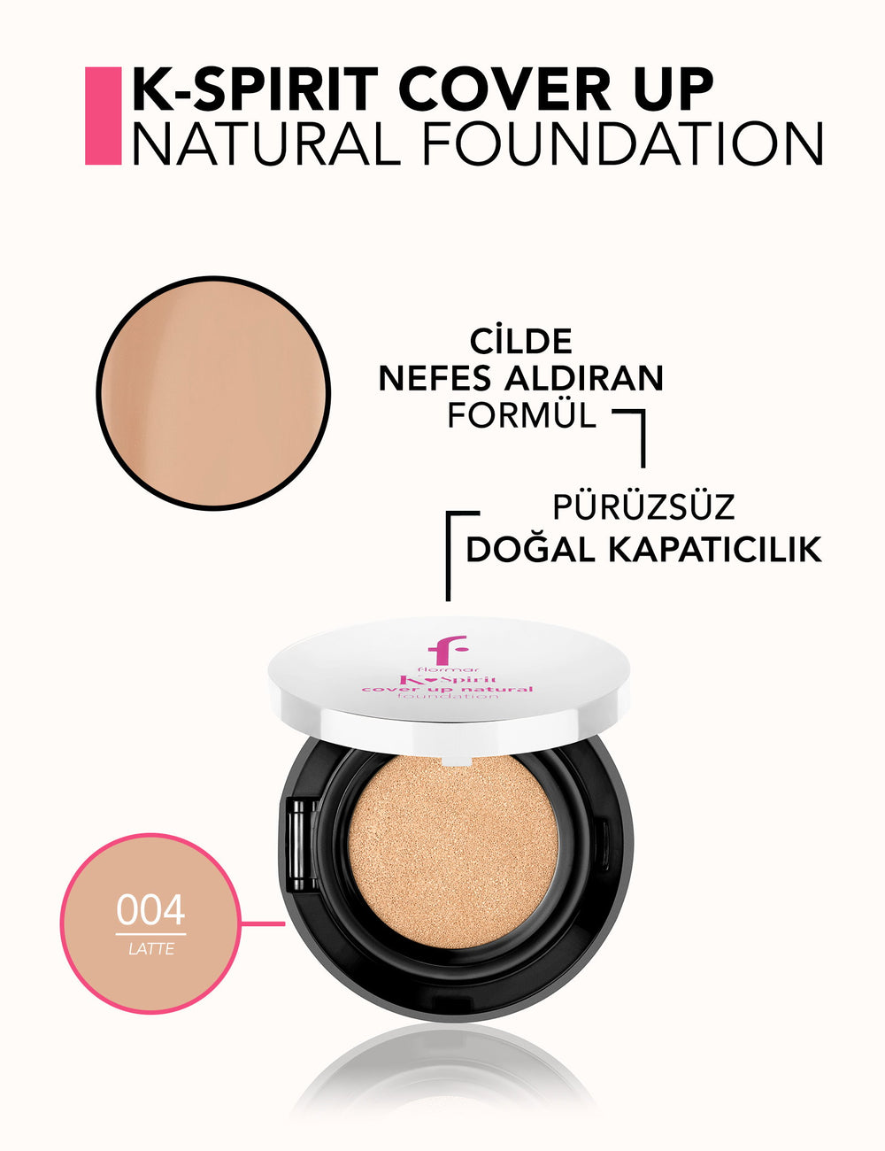 Flormar K-Spirit Cover Up High Coverage Cushion Foundation 15g