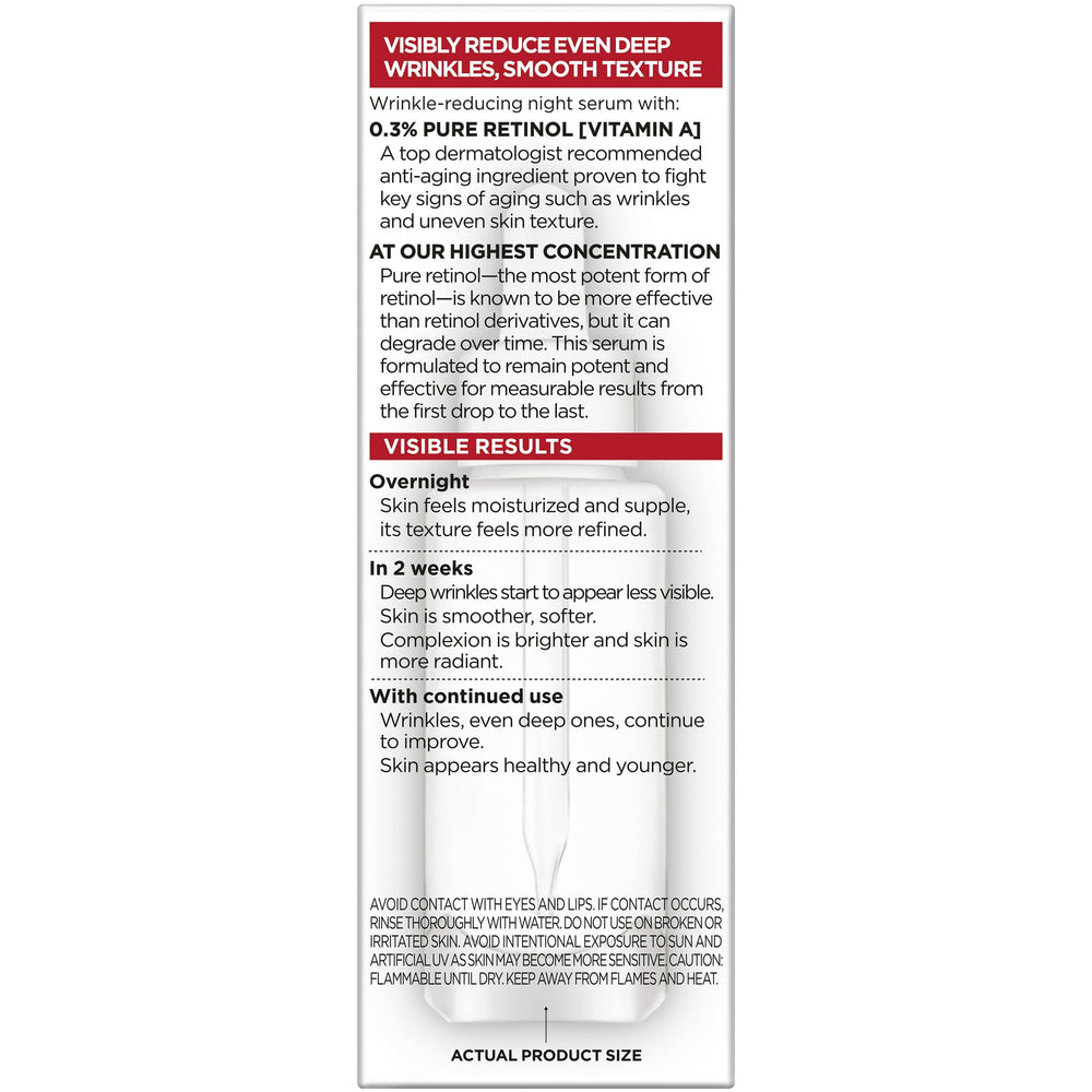L'Oreal Paris Revitalift Pure Retinol Night Face Serum, 1 fl oz - view 3