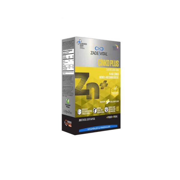 Zade Vital Çinko Plus: High Absorption Zinc Supplement - Boost Immune Support, Copper & Selenium - 30 Capsules Zade Vital Çinko Plus: Immune Support Zinc, Copper, Selenium Zinc supplement, Zinc capsules, Copper supplement, Selenium supplement, Immune support supplement, Zinc mono L-methionine, L-selenomethionine, Mineral supplement, Dietary supplement, Zade Vital Çinko Plus, Zinc, Copper, Selenium, Immune support, Antioxidant, Thyroid support, Health supplement, Wellness, Daily supplement, Bioavailable zinc