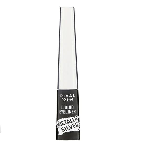 Rival Loves Me Liquid Eyeliner Likit 06 Silver - Precise, Intense Coverage for Dramatic Eye Look Rival Loves Me Liquid Eyeliner - Precise & Intense Silver liquid eyeliner, silver eyeliner, intense eyeliner, Rival Loves Me Eyeliner, cosmetic eyeliner, makeup, beauty products, precise application, long-lasting color, dramatic eye look, eye makeup, beauty essentials, gifts for her, makeup lovers