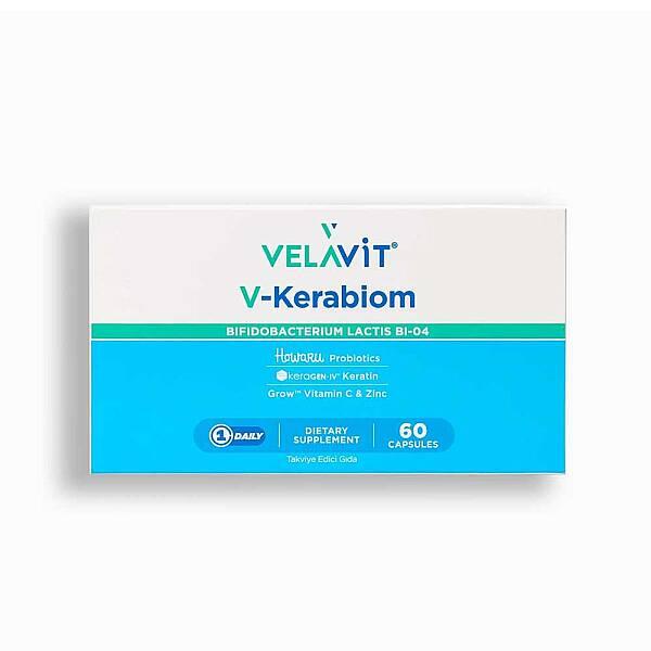 Velavit V-Kerabiom Hair & Nail Support Supplement 60 Capsules