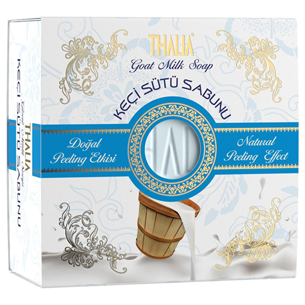 Thalia Natural Goat Milk Soap - Gentle Cleansing & Peeling for Families | 5.29 oz - Cleanser