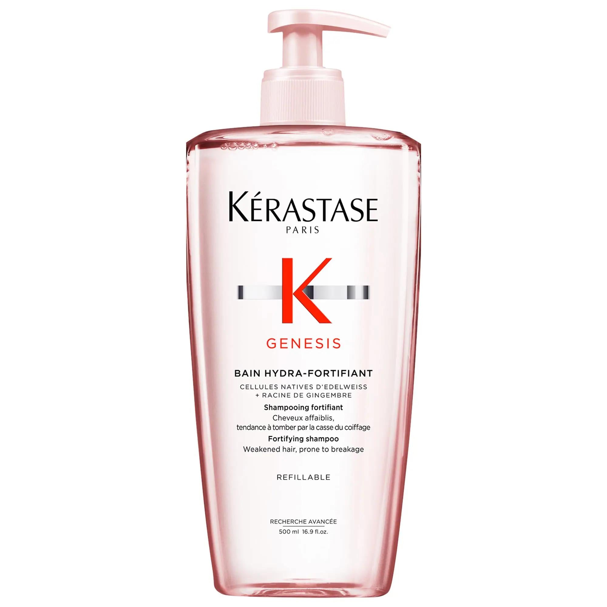 Genesis Strengthening Shampoo for Normal to Oily Hair - Gentle, Anti-Breakage, Silicone-Free Formula Genesis Strengthening Shampoo - Anti-Breakage for Normal to Oily Hair strengthening shampoo, normal to oily hair, gentle cleansing shampoo, anti-breakage hair care, silicone-free shampoo, hair care, hair strengthening, oily scalp solution, hair nourishment, Edelweiss Native Cells, Ginger Root, daily shampoo, fortifying hair care, professional stylist recommended