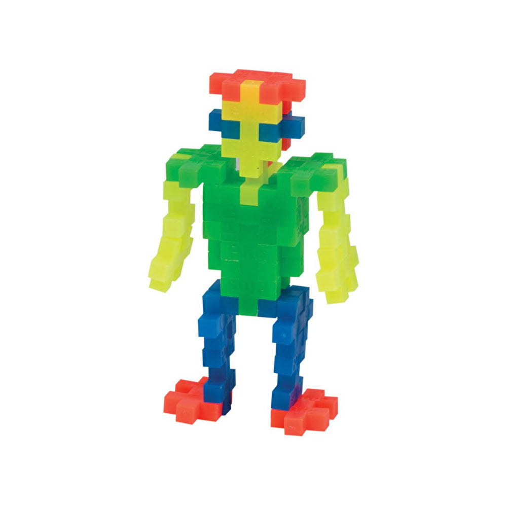 Plus Plus Fosforlu Mix 240 Piece Construction Toy - Glowing Creative Building Set, Made in Denmark - Toy
