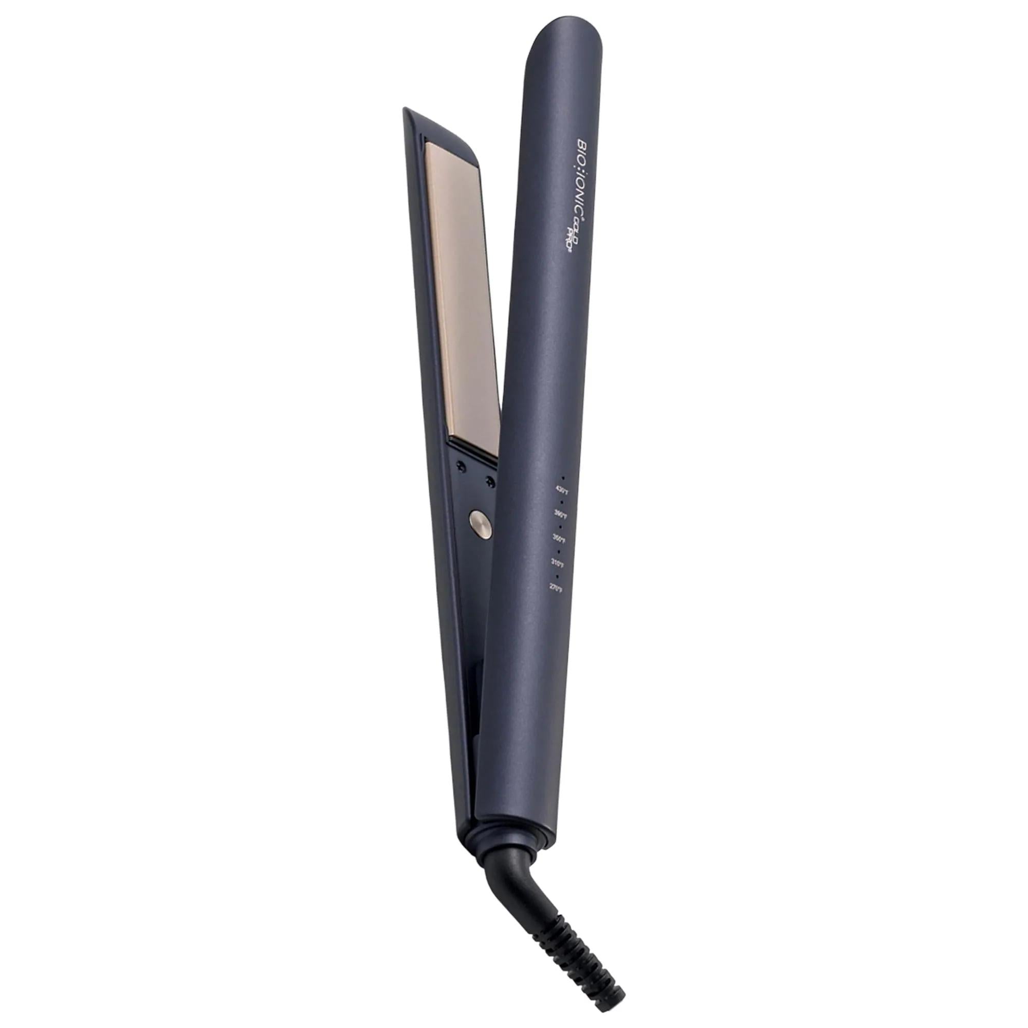 Bio Ionic Gold Pro Styling Iron, 1" - Professional Ionic Hair Styling Tool for Straight, Wavy, Curly & Coily Hair - Faster Styling, Frizz Control & Healthy Hair Bio Ionic Gold Pro Styling Iron - Professional Ionic Hair Tool hair styling iron, professional styling tools, ionic technology hair styling, universal voltage styling iron, long plates styling iron, hair care, styling tools, frizz control, healthy hair, hair straightening, curl enhancing, Bio Ionic, hair products