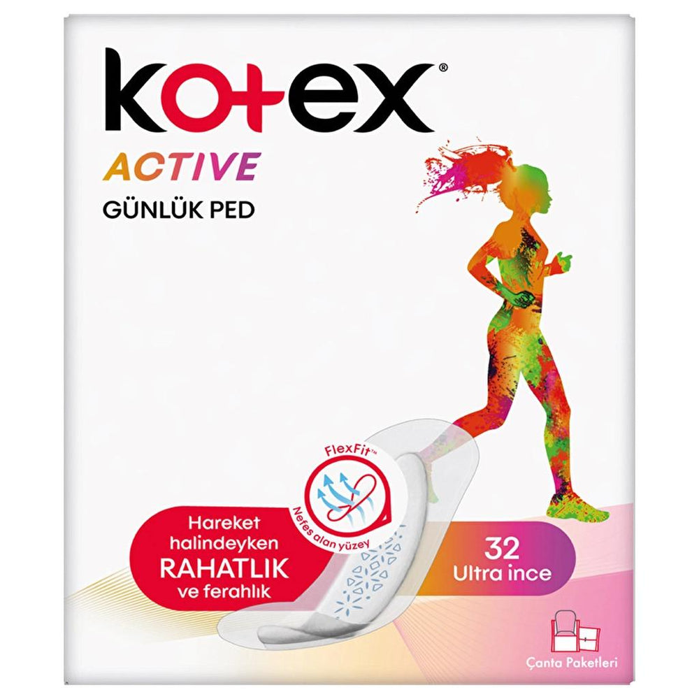 Kotex Active Ultra Thin Daily Liners 32 Count