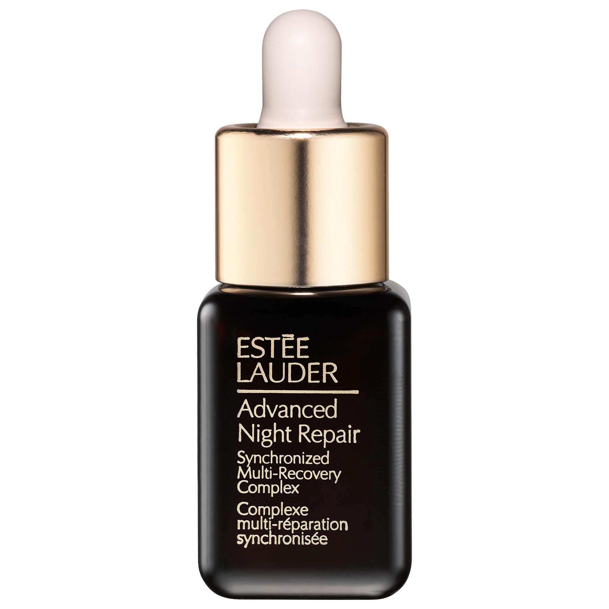Estée Lauder Mini Advanced Night Repair Multi-Recovery Complex Serum with Hyaluronic Acid - Anti-Aging Serum for Fine Lines, Dryness, and Loss of Firmness Estée Lauder Advanced Night Repair Serum - Anti-Aging Solution Anti-Aging Serum, Night Repair Serum, Hyaluronic Acid Serum, Estée Lauder Advanced Night Repair, Multi-Recovery Complex Serum, Skincare, Fine Lines and Wrinkles, Dryness, Loss of Firmness, Antioxidant Protection, Lightweight Serum, Sensitive Skin, Cleaner Beauty, Recyclable Packaging, Mini Siz