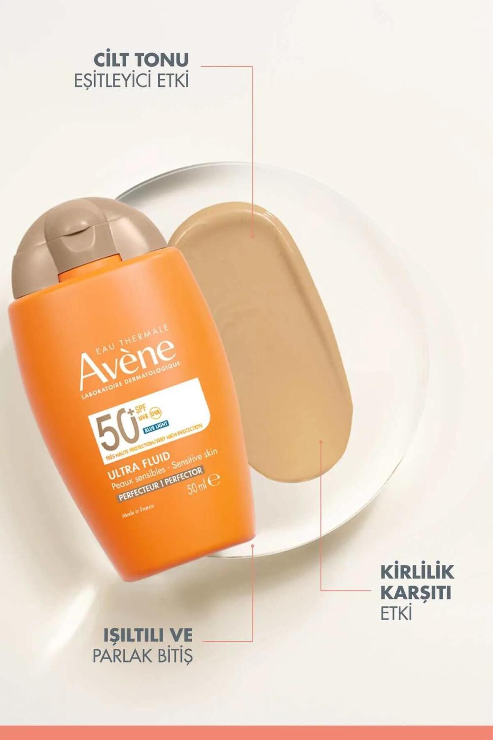 Avene Ultra Fluide Perfector SPF50+ Tinted Sunscreen for Sensitive Skin | Color Correcting & High UVA/UVB Protection - image 8