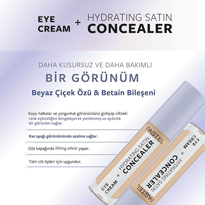 Pastel Eye Cream + Hydrating Satin Concealer 66 Deep Medium | Brightening Effect